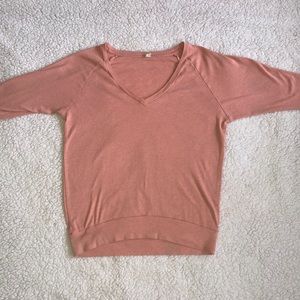 TNA V-neck coral pink sweater | Women’s size XXS